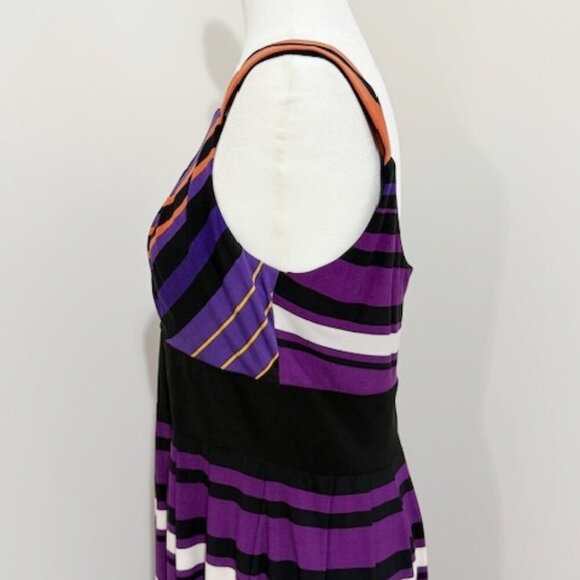 R&M Richards Sleeveless Multi-Color Pleated Dress Size 12P - Picture 3 of 5